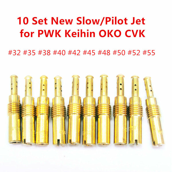20X Carburetor Main Jet & Slow Pilot Jet Kit Set For PWK Keihin OKO CVK Type AU