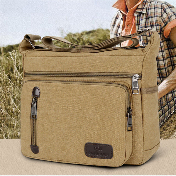 Retro Men's Canvas Shoulder Messenger Bag Crossbody Satchel Man's Travel Bags AU