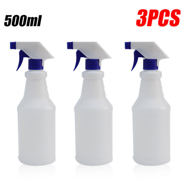 3x 500ml Spray Bottle Water Garden Plant Flower Trigger Plastic Dispenser White