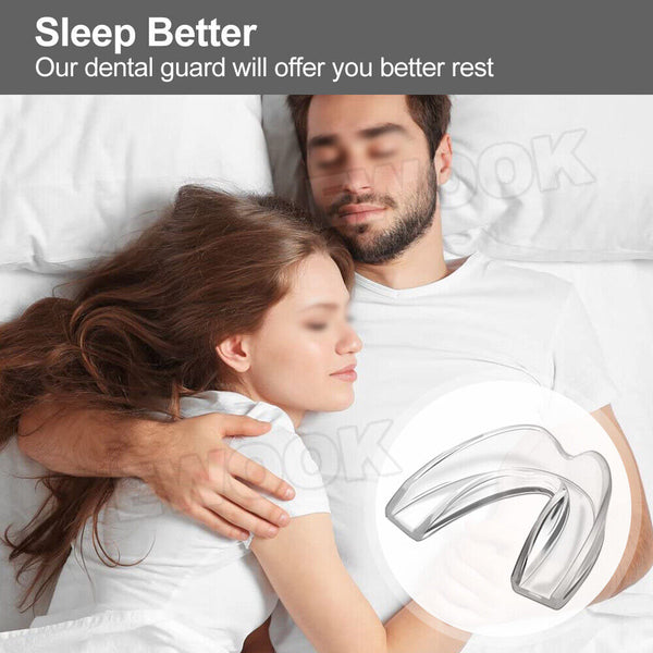 4x Teeth Grinding Mouthguard Mouth Guard Night Bruxism Clenching Sleeping Dental - Lets Party