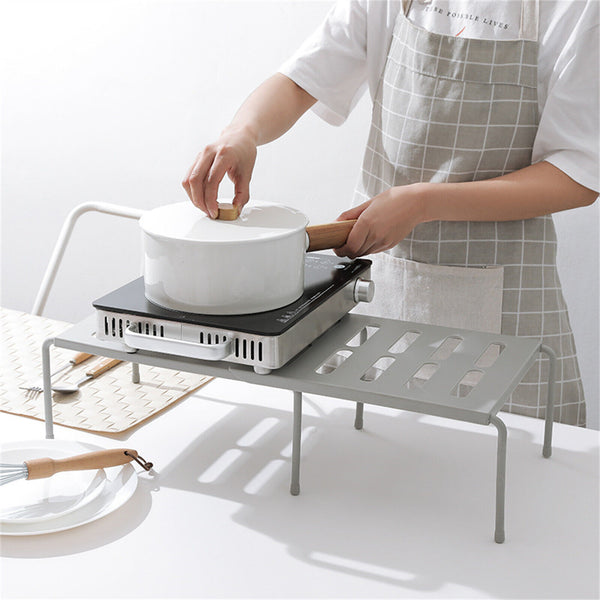 Adjustable Cupboard Storage Shelf Organiser Holder Pantry Stand Rack Kitchen