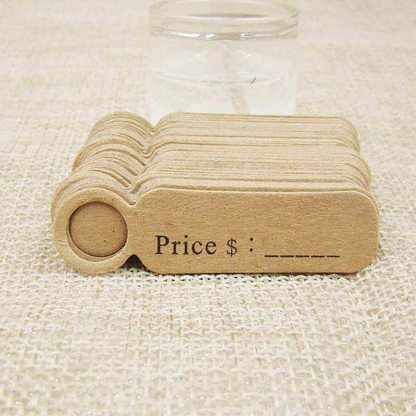 100/300X Merchandise Display Price Tag Wedding Label Price Watch Display Brown A