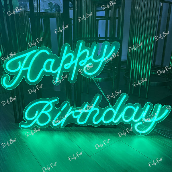 Happy Birthday RGB LED Neon Lights Sign Board Acrylic Party Wedding Event Decora