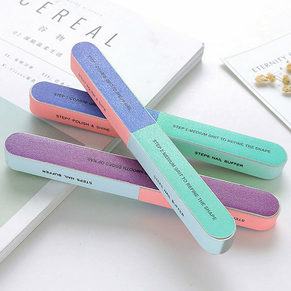 Nail Files Sanding Buffer Grit Emery Gel File Nails Filer Art Pedicure Manicure - Lets Party