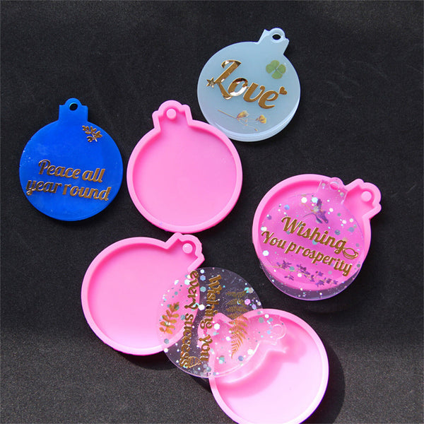 Christmas Bauble Silicone Mould Resin Mold Plain Round Circle DIY Crafts