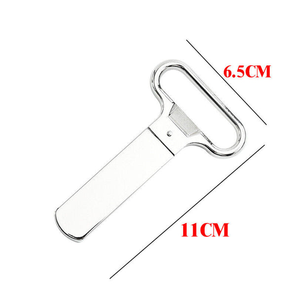Wine Bottle Opener Cork Two-Prong Puller Damaged Cork Remover Chrome Sheath AU