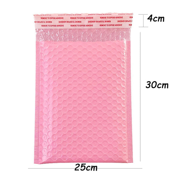 50Pcs Bubble Mailers Padded Envelopes Lined Poly Mailer Self Seal Pink 5 Size AU