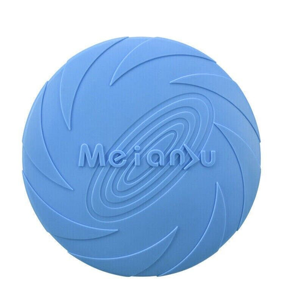 Dog Frisbee Rubber Pet Puppy Safe Exercise Fetch Outdoor Training Toy AU STOCK