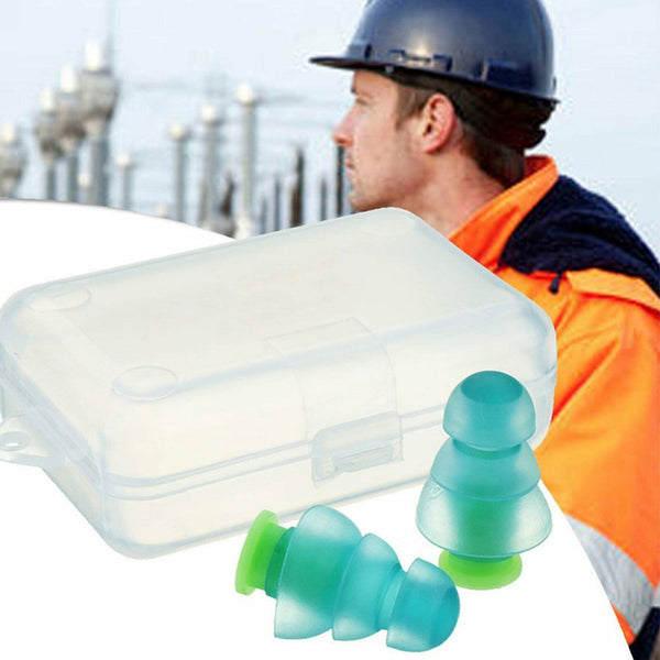 Pair Silicone Ear plugs 25db Earplugs Sleeping Shooting Reusable Noise Reduction