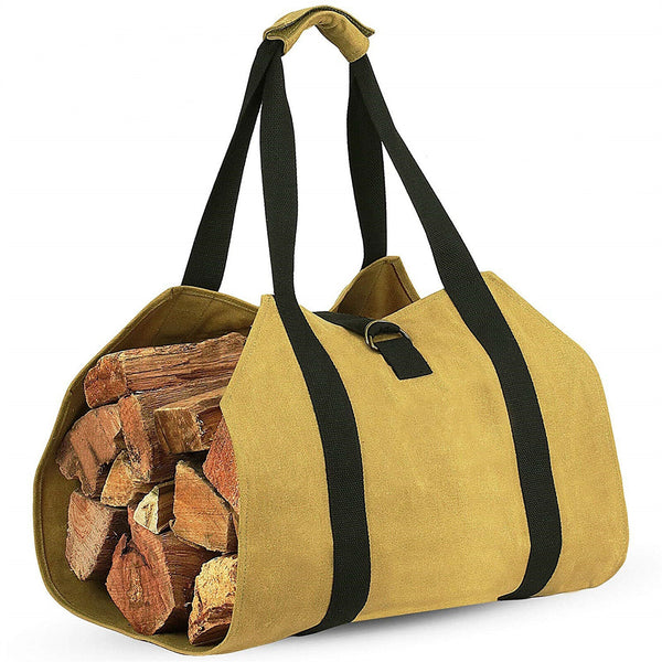 Potable Firewood Log Carrier Tote Bag Fireplace Wood Holder Big Storage Bag AUS