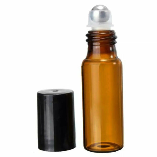 Roller Rollerball Perfume Essential Oil Roll On Ball Amber Glass Bottle