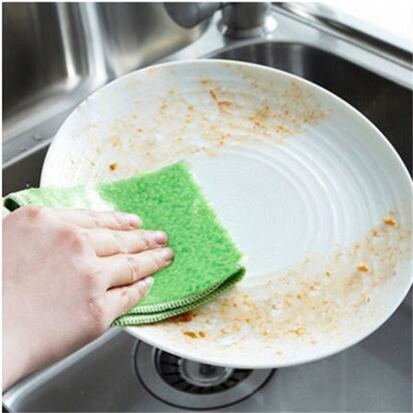 10X Microfibre Cleaning Cloths Window Dish Washing Glass Kitchen Towel Wipes AU