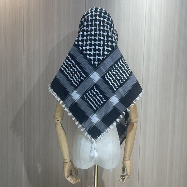 Arab Keffiyeh Shemagh Arab Army Neck Scarf Kufiya Arafat Cotton Military Scarf