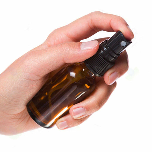 5-20x 30ml Amber Glass Essential Oil Spray Dropper Mist Sprayer Bottles Contain - Lets Party
