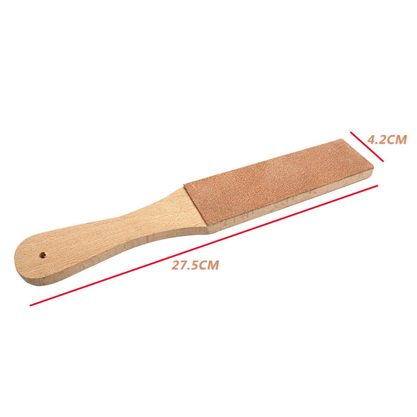 Dual Sided Leather Blade Strop Cutter Razor Sharpener Polishing Wooden Handle AU