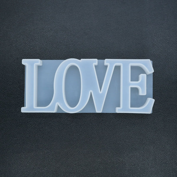 2pcs LOVE Sign Resin Casting Mold Silicone Jewelry Making Epoxy Mould Craft Tool