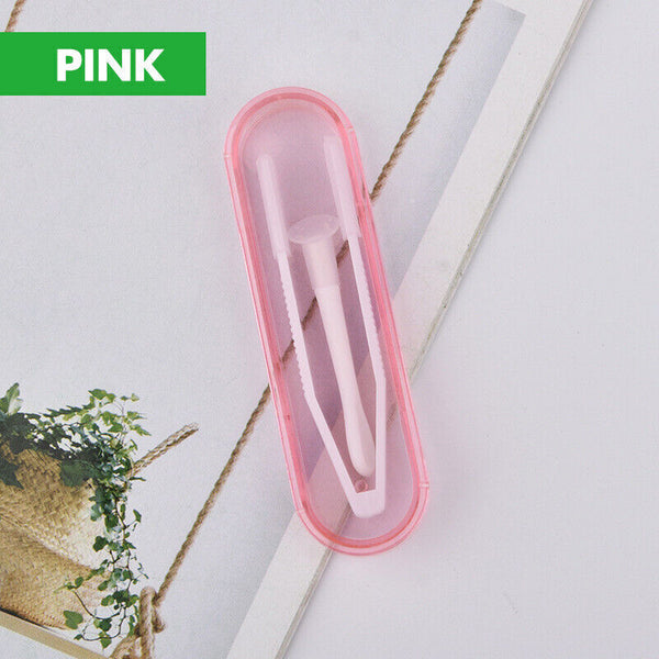 Contact Lens Tweezers Stick Inserter Remover Tool Kit Tip Storage Case Box Set