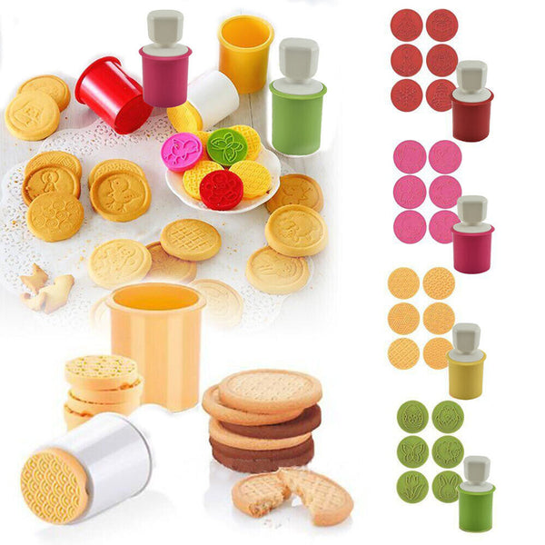 6Pcs/Set Tools Biscuit Mould With 6 Patterns Cutter Mold Cookie Stamp Christmas
