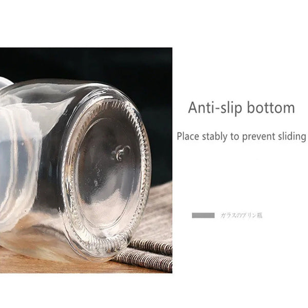 200ML Glass Favor Jar With Cork Lid DIY Wishing Wedding Decor Pudding Bottle Set