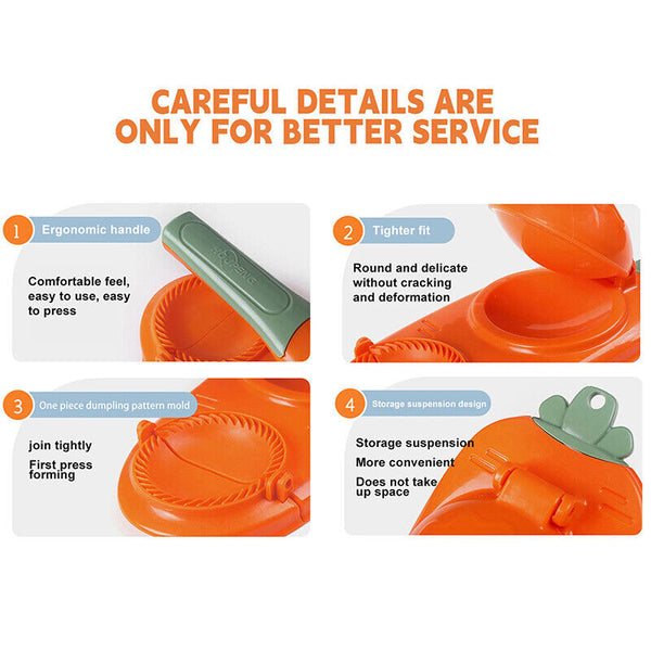 2in1 Dumpling Skin Chapati Maker Press Machine Wrapper Mould Handle Tools Pastry