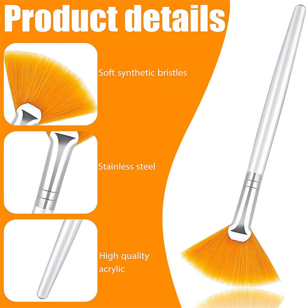 UP 20PCS Fan Brushes Facial Brushes Soft Makeup Brush Cosmetic Applicator Tools - Lets Party