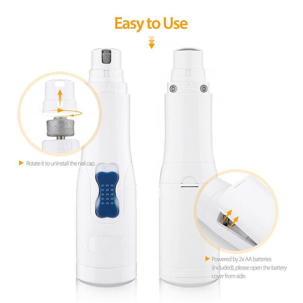 Electric Toe Nail Claw Clipper AU Grinder Dog Grooming Care Trimmer Tool Cat Pet