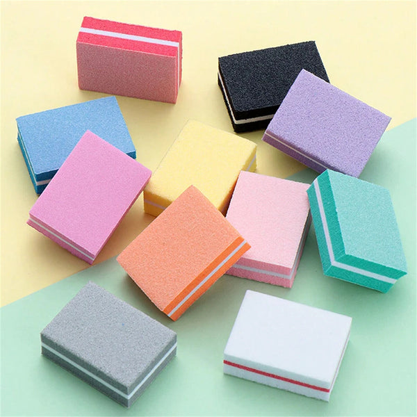 UP 100PCS File Beauty Polishing Block Polish Nail Sanding Buffer Mini Nail File