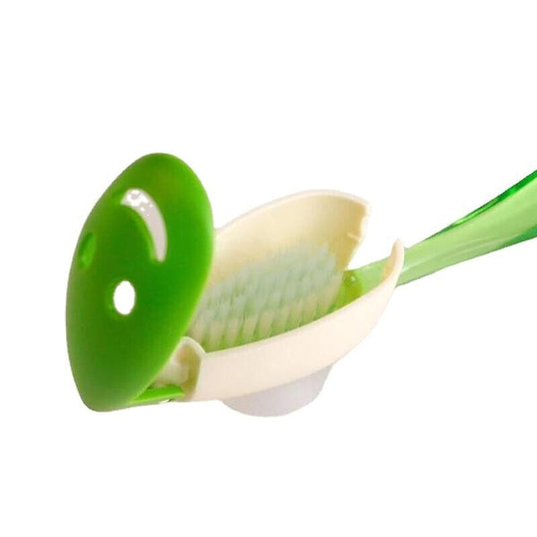 4PCS Toothbrush Cover Rack Holder Gripping Smile Face Suction Stand Mount Wall