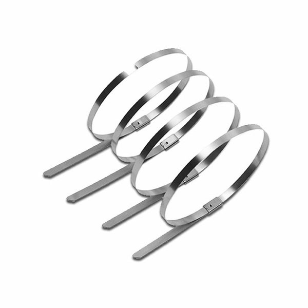 100X Stainless Steel Cable Ties SS304 Marine Grade Zip Strap Locking Wrap 3 Size