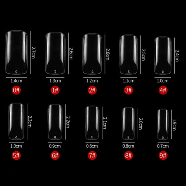 1000PCS Fake French Nail Tips Clear Stiletto False Gel Pointy Art Acrylic AUS