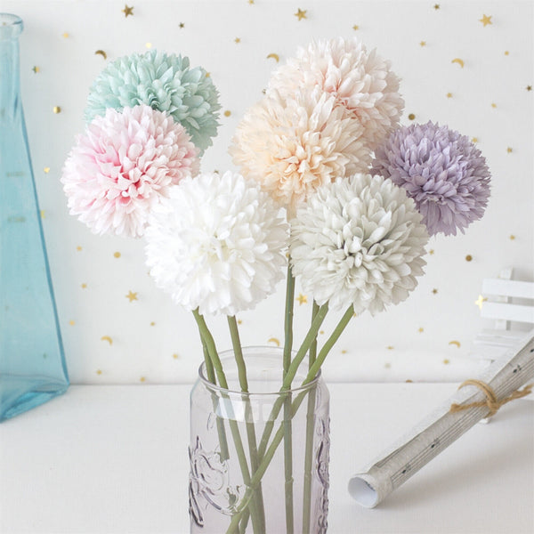 10 Pcs  Artificial Chrysanthemum Ball Flower Bouquet Gift Home Flower Decoration