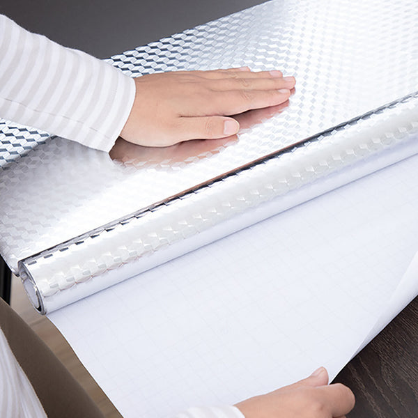 Rolls Oil Proof Foil Sticker Wallpaper Kitchen Wall Self Adhesive Waterproof