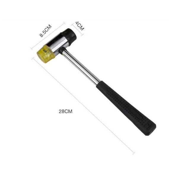 25MM Rubber Mallet Soft Face Hammer Double Side Grip Handle Shaft DIY No Harm AU