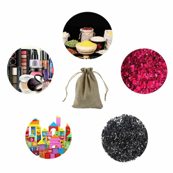 15x20cm Small Bag Natural Linen Pouch Drawstring Burlap Jute Sack Jewelry