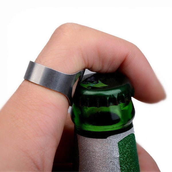 New Stainless Steel Bottle Opener Ring Super Cool Novelty Gift Idea Bottle open