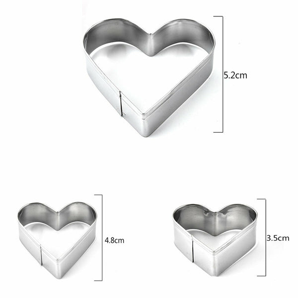 12pcs Stainless Steel Cookie Biscuit DIY Mold Star Heart Cutter Baking Mould AU