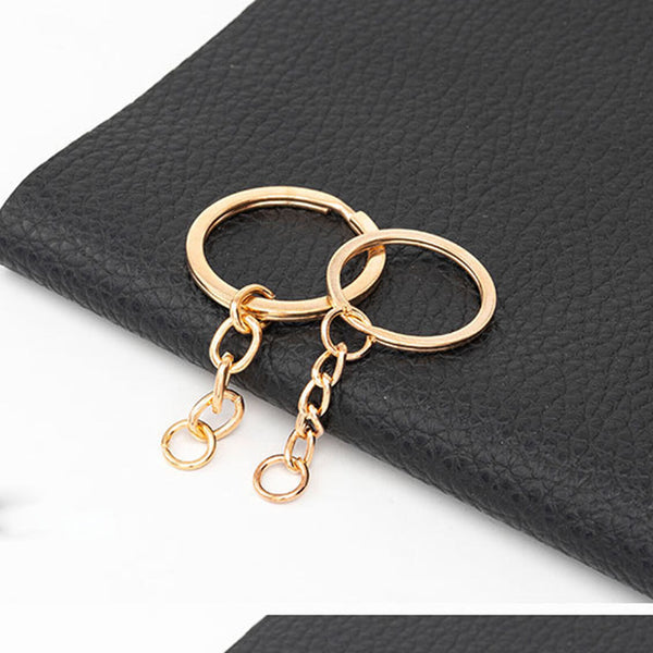 Bulk Split Metal Key Rings Keyring Blanks With Link Chains For DIY Craft