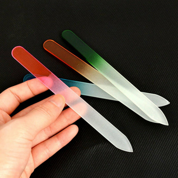 8x Durable Nail File Crystal Glass Buffer Art Files Manicure Device Acrylic Gel