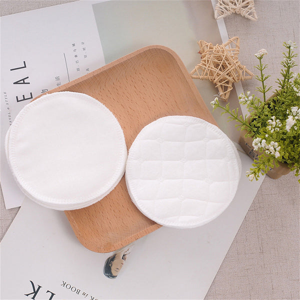 20X Bamboo Cotton Reusable Breast Pad Nursing Organic Plain Washable Pads White