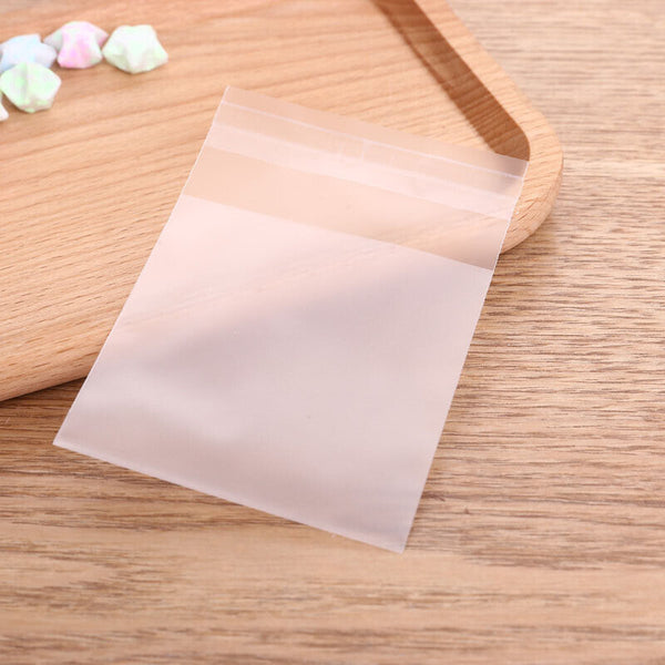 100X Clear Plastic Candy Packaging Bags Self Adhesive Cookie Biscuit Gift Bags