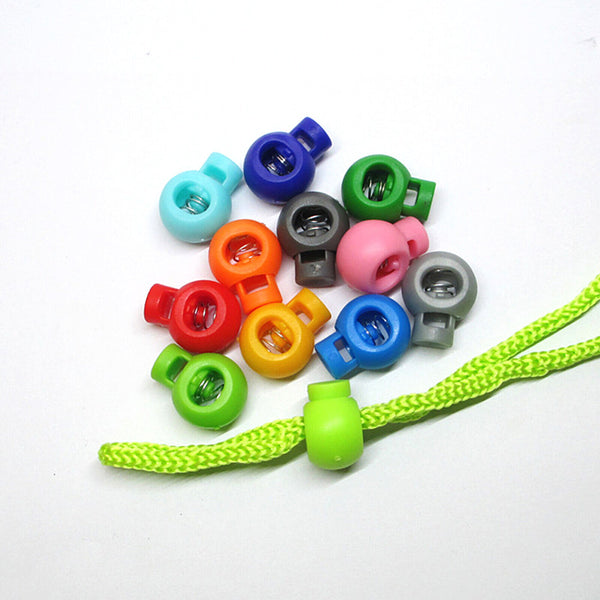 50PCS Paracord Cord Lock Clamp 2 Hole Toggle Clip Stopper Toggle Accessories AU