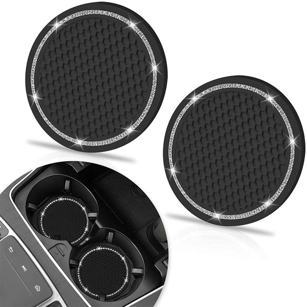 4X Anti-Slip Insert Coaster Bling Rhinestone Pads For Car Auto Cup Holder New AU