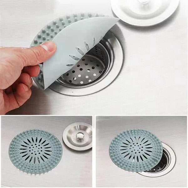 Silicone Drain Cover Sink Catcher Hair Stopper Plug for Bathroom Floor Laundry
