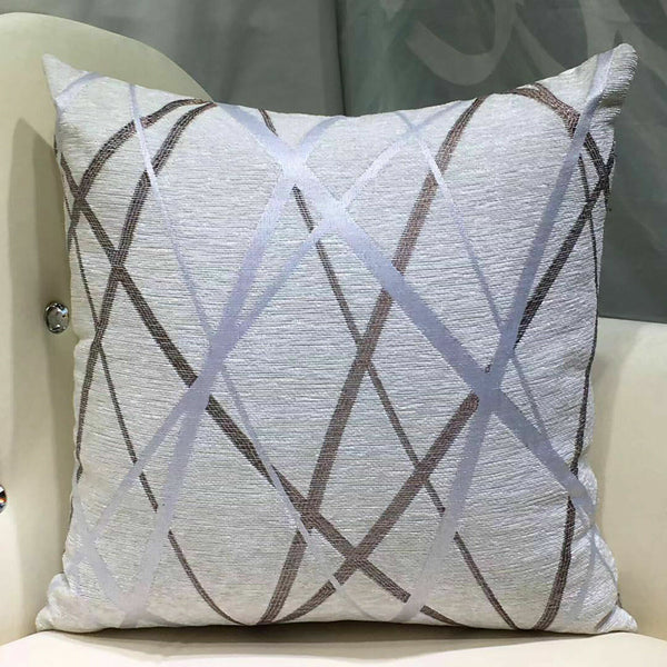 Chenille Cushion Cover Geometric Geo Striped Throw Soft Pillow Case Home 45x45cm