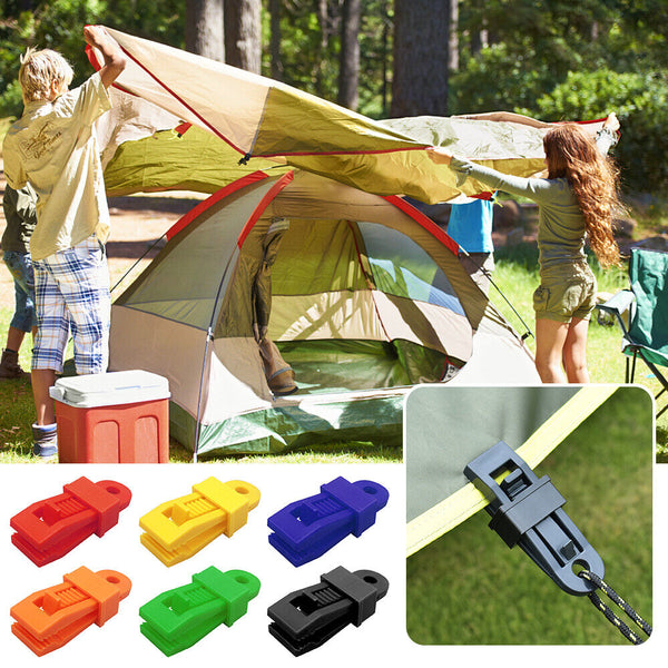 10PCS Tarp Clips Hangers Thumb Screw Camping Tent Clamps Lock Grip Heavy AU