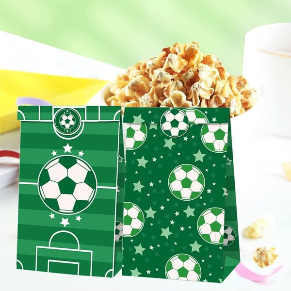 12PCS Soccer Paper Loot Lolly Gift Bags Party Supplies Kids Birthday Favour