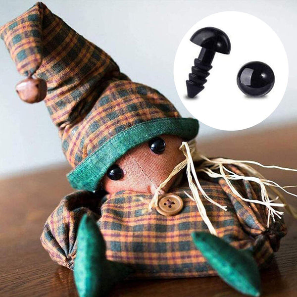 100PCS Teddy Plush Doll Black Plastic Safety Eyes DIY Toy Crafts Kit 6-12mm NEw