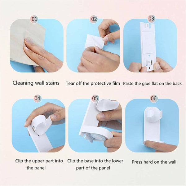 Electric Toothbrush Holder Wall Mounted Adhesive Tooth Brush Organizer AU