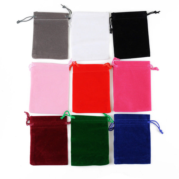 Velvet Pouch Drawstring Bags Wedding Favour Gift Party Jewellery Packing