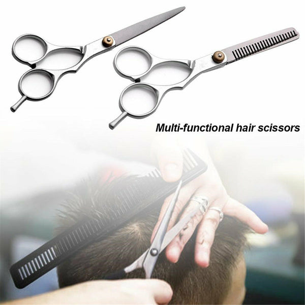 2 PCS 6'' Barber Shears Hair Cutting Thinning Scissors Professional Salon Set AU